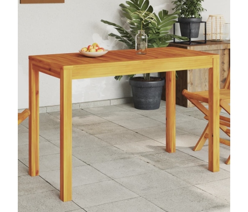 Mesa de comedor de jardín madera maciza de acacia 110x55x75 cm