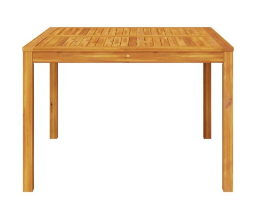 Mesa de comedor de jardín madera maciza de acacia 110x110x75 cm