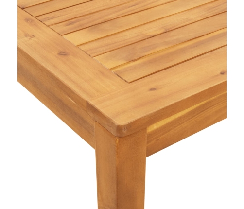 Mesa de comedor de jardín madera maciza de acacia 110x110x75 cm