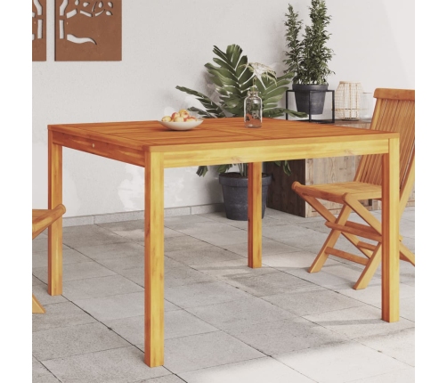 Mesa de comedor de jardín madera maciza de acacia 110x110x75 cm