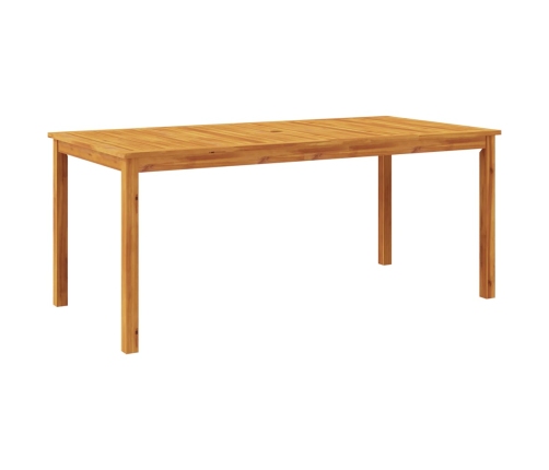 Mesa de comedor de jardín madera maciza de acacia 180x90x75 cm