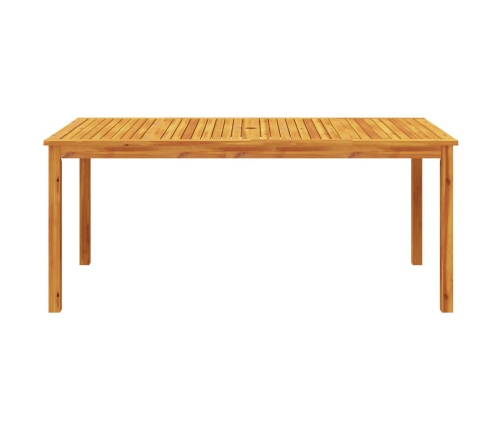 Mesa de comedor de jardín madera maciza de acacia 180x90x75 cm