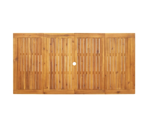 Mesa de comedor de jardín madera maciza de acacia 180x90x75 cm