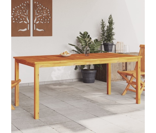 Mesa de comedor de jardín madera maciza de acacia 180x90x75 cm