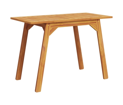 vidaXL Mesa de comedor de jardín madera maciza de acacia 110x56x75 cm