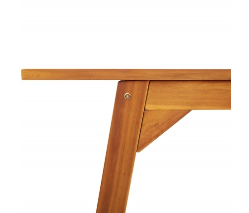 vidaXL Mesa de comedor de jardín madera maciza de acacia 110x56x75 cm