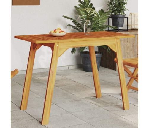 vidaXL Mesa de comedor de jardín madera maciza de acacia 110x56x75 cm