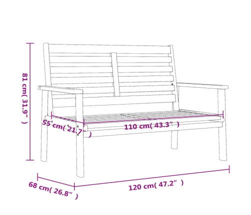 Set de muebles de jardín madera maciza de acacia