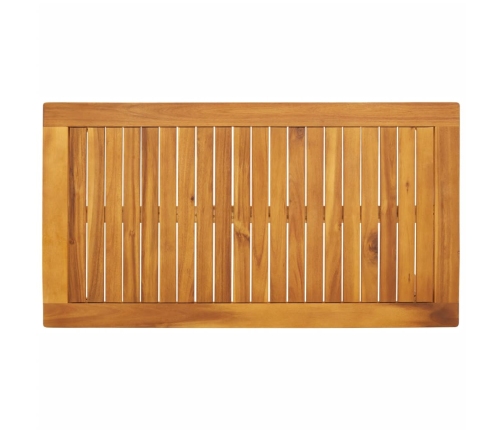 Mesa de comedor de jardín madera maciza de acacia 100x55x45 cm