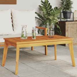 Mesa de comedor de jardín madera maciza de acacia 100x55x45 cm