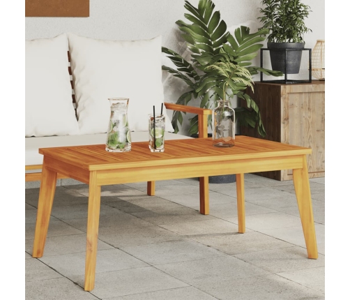 Mesa de comedor de jardín madera maciza de acacia 100x55x45 cm