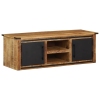 Mueble de TV con puertas madera maciza de mango 105x35x36 cm