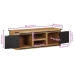 Mueble de TV con puertas madera maciza de mango 105x35x36 cm