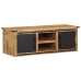 Mueble de TV con puertas madera maciza de mango 105x35x36 cm