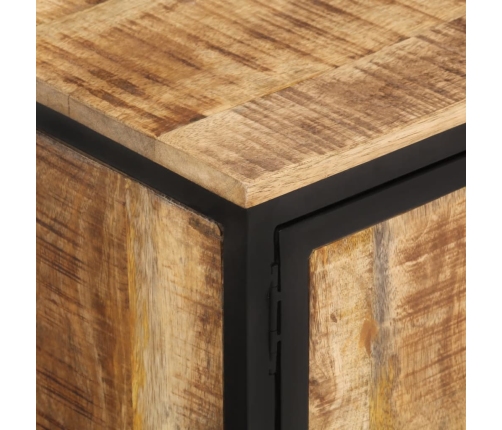 Mesa de centro de madera maciza de mango rugosa 80x50x40 cm