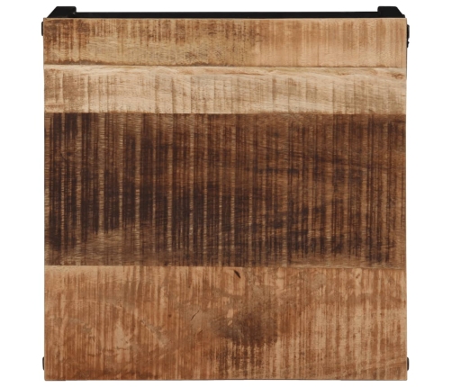 Mesa de centro de madera maciza de mango rugosa 35x35x30 cm