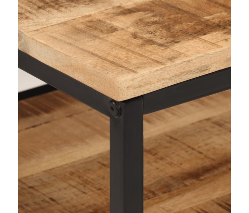 Mesa de centro de madera maciza de mango rugosa 45x45x35 cm