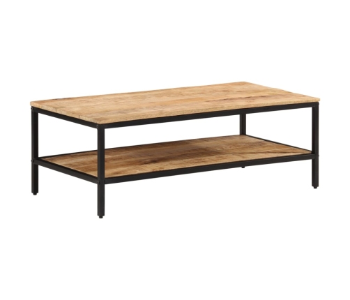 Mesa de centro de madera maciza de mango rugosa 100x50x35 cm