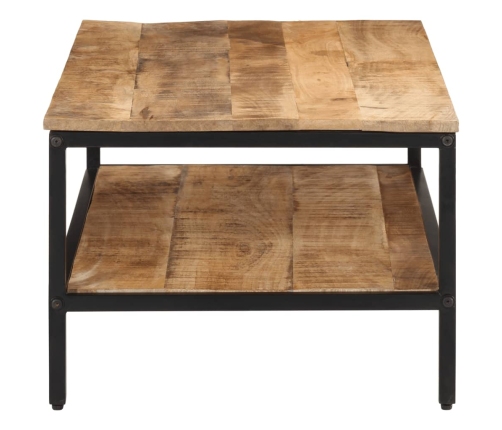 Mesa de centro de madera maciza de mango rugosa 100x50x35 cm