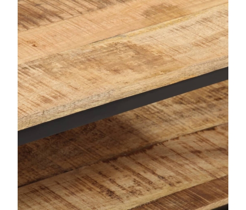 Mesa de centro de madera maciza de mango rugosa 100x50x35 cm