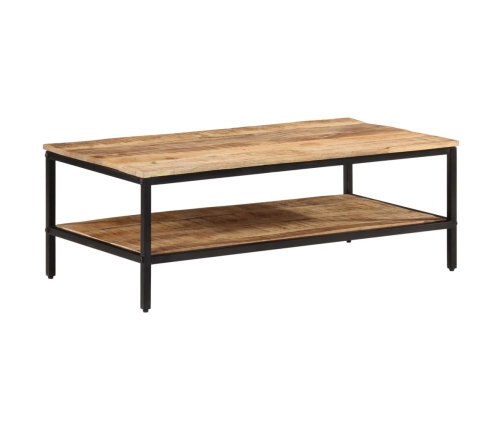 Mesa de centro de madera maciza de mango rugosa 100x50x35 cm