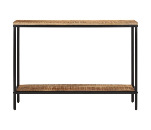 Mesa consola madera maciza de mango rugosa 100x35x70 cm