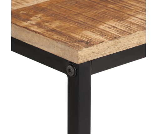 Mesa consola madera maciza de mango rugosa 100x35x70 cm