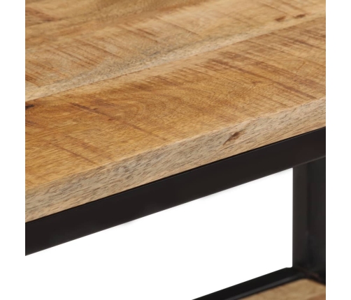 Mesa consola madera maciza de mango rugosa 70x35x70 cm