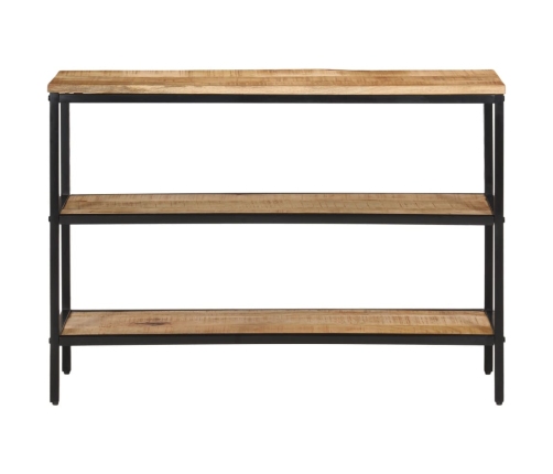 Mesa consola madera maciza de mango rugosa 100x35x70 cm