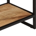 Mesa consola madera maciza de mango rugosa 70x35x70 cm