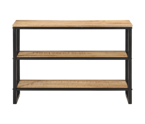 Mesa consola madera maciza de mango rugosa 100x35x70 cm