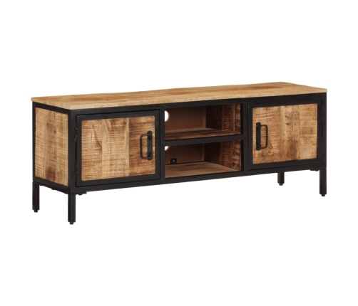 Mueble de TV madera maciza de mango rugosa 110x30x40 cm