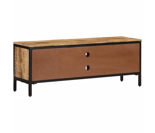 Mueble de TV madera maciza de mango rugosa 110x30x40 cm