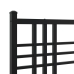 Estructura cama sin colchón con cabecero metal negro 100x190 cm