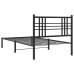 Estructura cama sin colchón con cabecero metal negro 107x203 cm