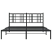 Estructura cama sin colchón con cabecero metal negro 150x200 cm