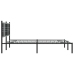 Estructura cama sin colchón con cabecero metal negro 150x200 cm