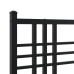 Estructura cama sin colchón con cabecero metal negro 150x200 cm