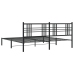 Estructura cama sin colchón con cabecero metal negro 183x213 cm