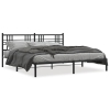 Estructura cama sin colchón con cabecero metal negro 183x213 cm