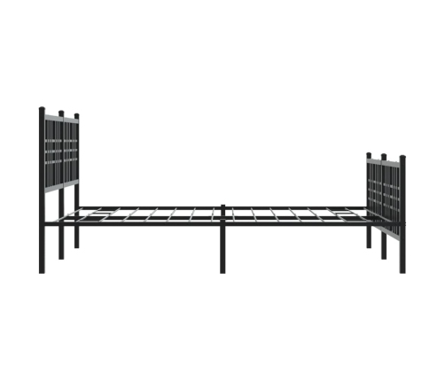 Estructura cama sin colchón con estribo metal negro 120x190 cm