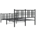 Estructura cama sin colchón con estribo metal negro 120x190 cm