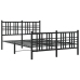 Estructura cama sin colchón con estribo metal negro 140x190 cm