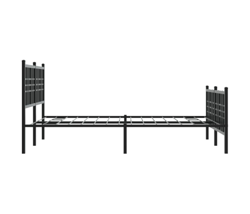 Estructura cama sin colchón con estribo metal negro 140x190 cm