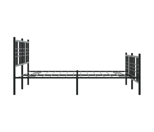 Estructura cama sin colchón con estribo metal negro 150x200 cm