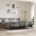 Estructura cama sin colchón con estribo metal negro 183x213 cm