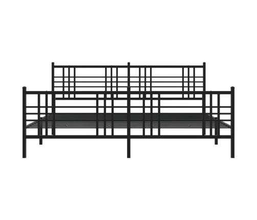 Estructura cama sin colchón con estribo metal negro 183x213 cm