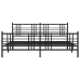 Estructura cama sin colchón con estribo metal negro 183x213 cm
