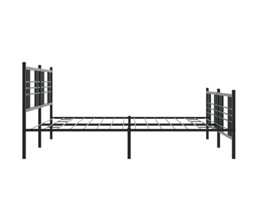 Estructura cama sin colchón con estribo metal negro 183x213 cm