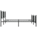 Estructura cama sin colchón con estribo metal negro 183x213 cm